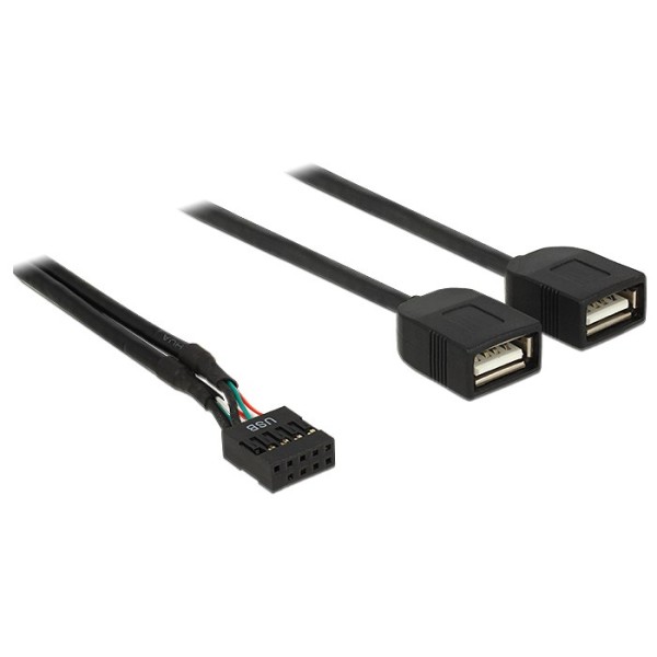 DELOCK καλώδιο USB-A interface σε 2x USB ...