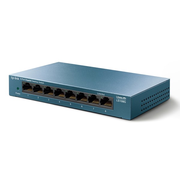 TP-LINK Desktop Switch LS108G, 8-port 10/100/1000M...