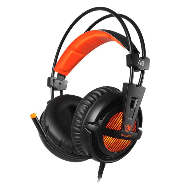 SADES Gaming Headset A6, multiplatform, USB, LED, ...