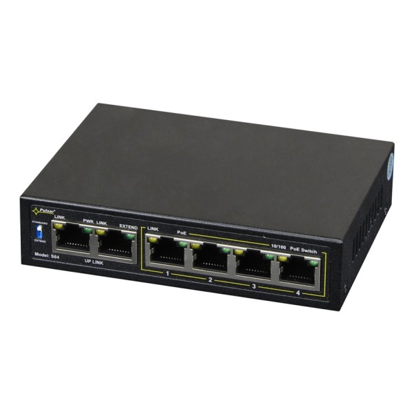 PULSAR PoE Ethernet Switch S64, 6x ports 10/100Mb/...