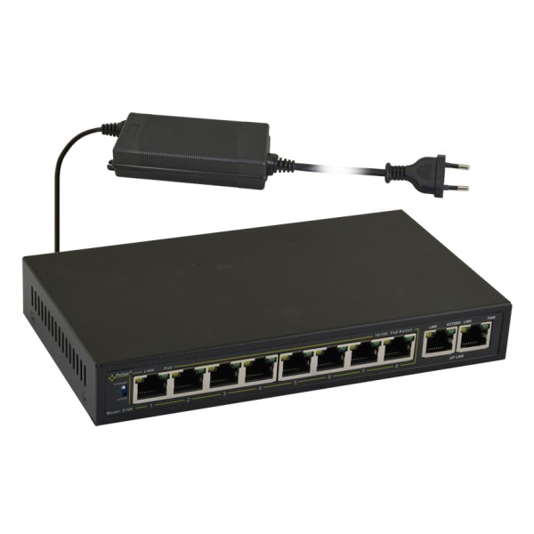 PULSAR PoE Ethernet Switch S108-90W, 10x ports 10/...