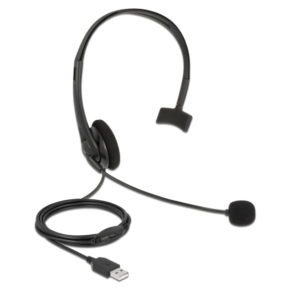 DELOCK headphones με μικρόφωνο 27177, m...