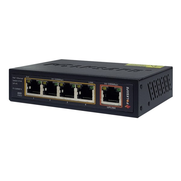 FOLKSAFE PoE Ethernet Switch FS-S1004EP-E, 4 Ports...