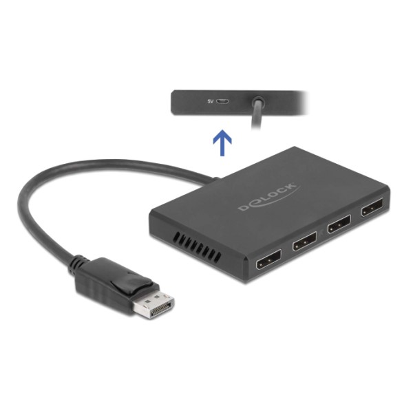 DELOCK DisplayPort splitter 87794, 4 σε 1, Dual ...