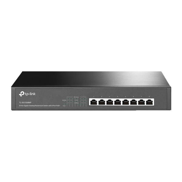 TP-LINK desktop/rackmount switch TL-SG1008MP, 8-Po...