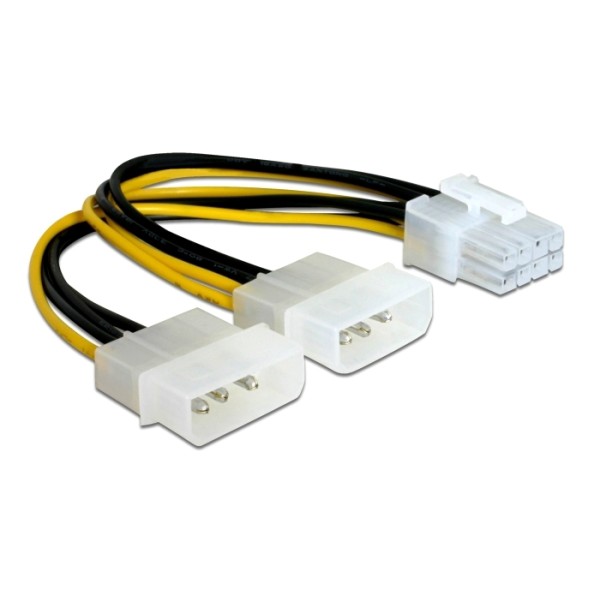 POWERTECH καλώδιο 2x molex 3pin σε 1x 8pi...