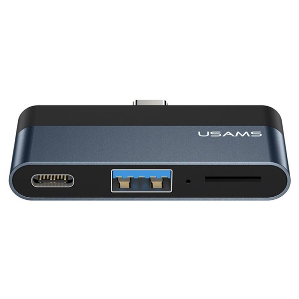 USAMS USB hub US-SJ491 με card reader, 2x θυρ...