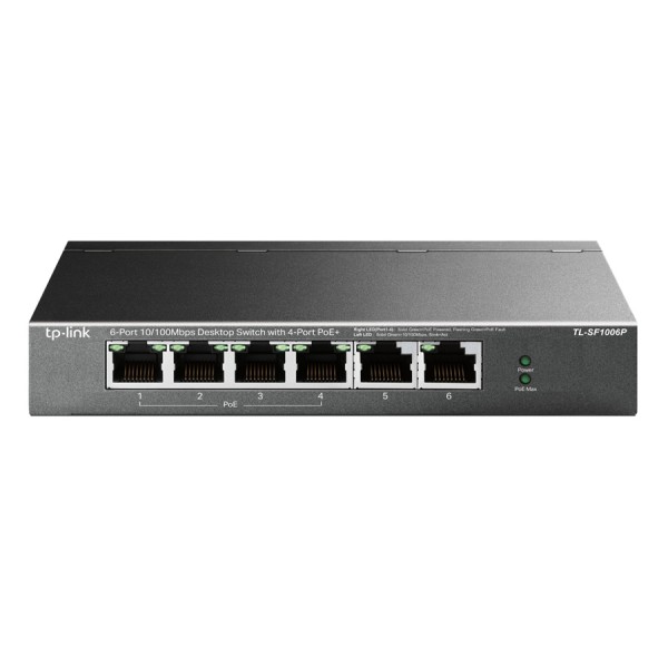 TP-LINK desktop switch TL-SF1006P, 6-Port 10/100Mb...