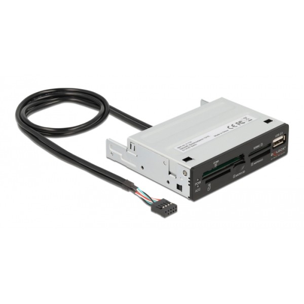 DELOCK USB 9-pin card reader 91708, CF/SD/XD/MS/Mi...