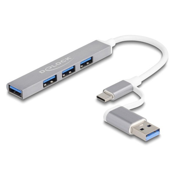 DELOCK USB hub 64214, 4x θυρών, 5Gbps, USB + ...