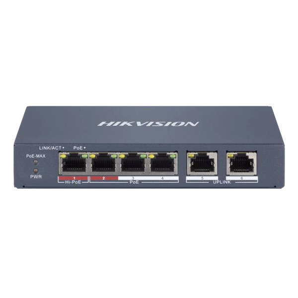 HIKVISION Managed switch DS-3E1106HP-EI, 4x PoE &a...