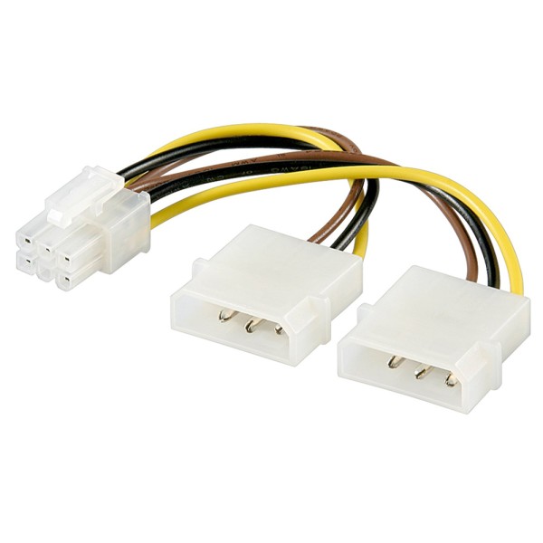 GOOBAY καλώδιο 2x molex 4pin σε 1x 6pin 5...