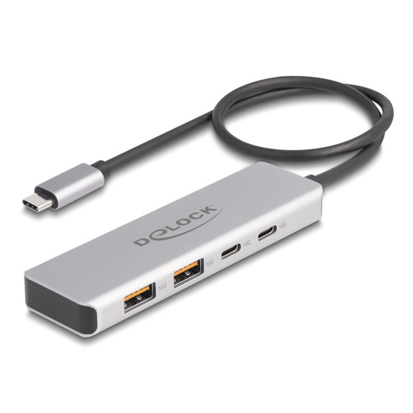 DELOCK USB hub 64230, 4x θυρών, 10Gbps, USB-C...