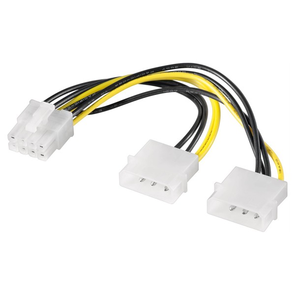 GOOBAY καλώδιο 2x molex 4pin σε 1x 8pin 9...