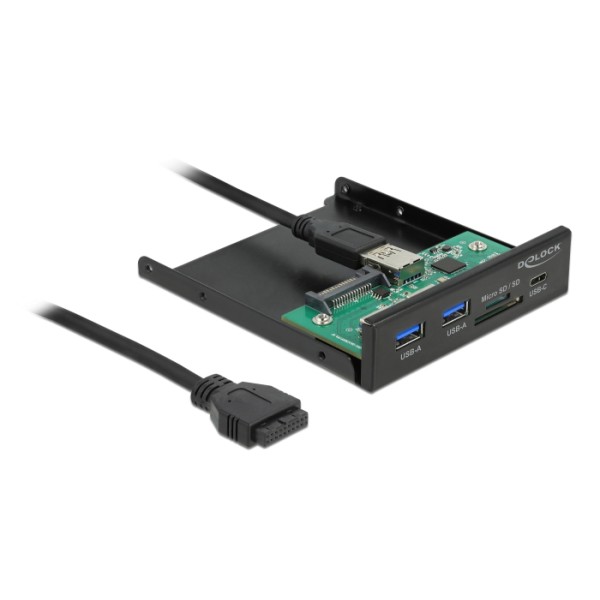 DELOCK front panel 64058, 3.5" σε USB-C, 2x...