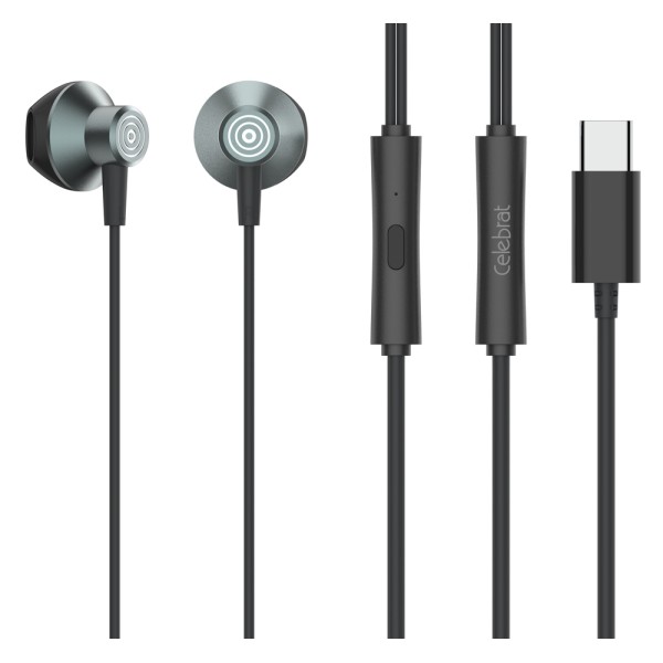 CELEBRAT earphones με μικρόφωνο D14, US...