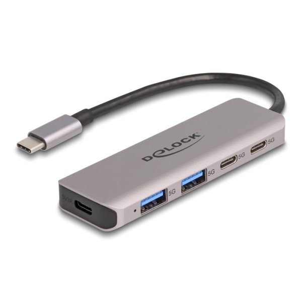 DELOCK USB hub 64239, 4x θυρών, 5Gbps, USB-C ...