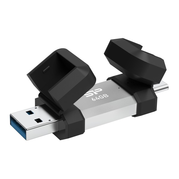 SILICON POWER USB Flash Drive C51, USB/USB-C, 64GB...