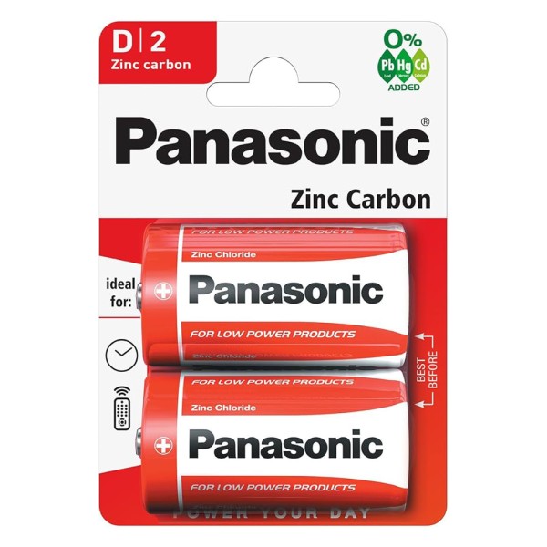 PANASONIC μπαταρίες Zinc Carbon, D/R20, 1...