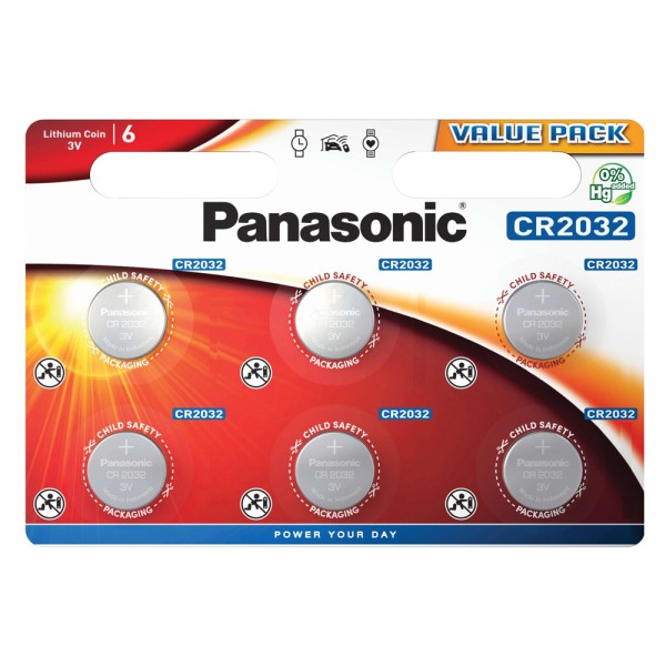 PANASONIC μπαταρία λιθίου, CR2032, 3...