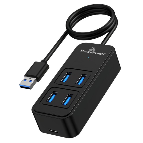 POWERTECH USB 3.2 hub PTR-0157, 4x θυρών, 5Gb...