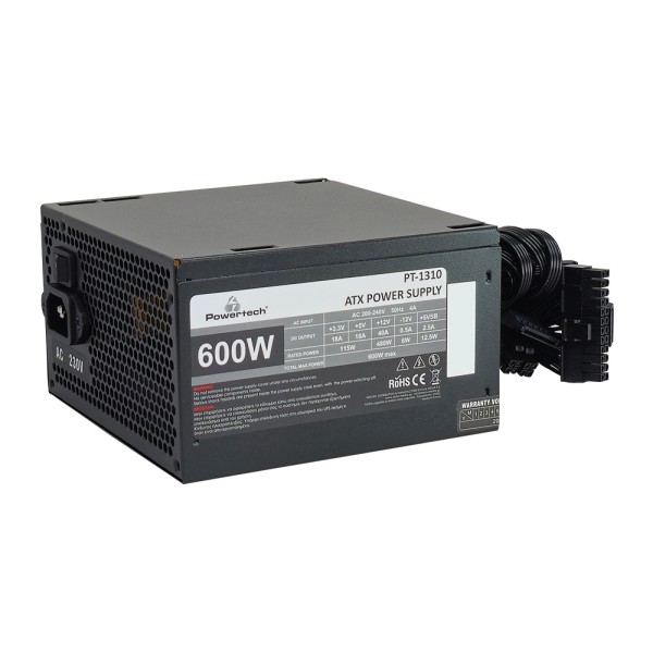 POWERTECH τροφοδοτικό PC PT-1310, 600W,...