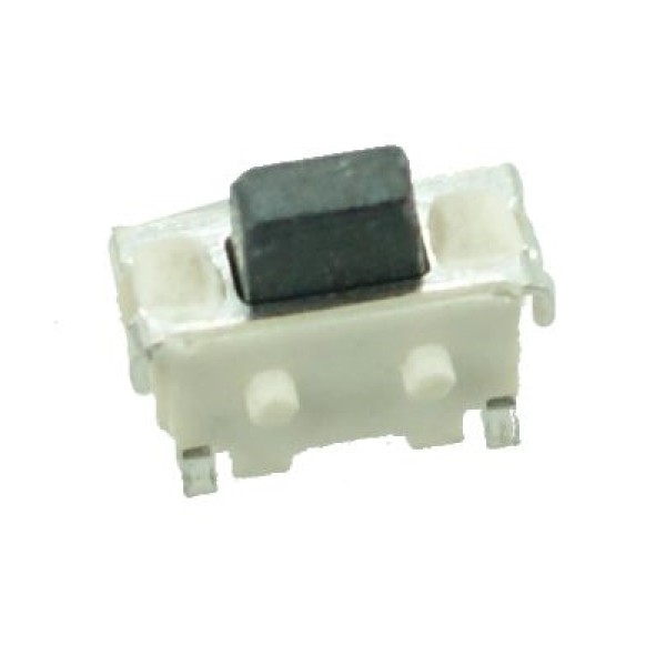 SMD Button - 2 PIN, Nickel, Silver/Black