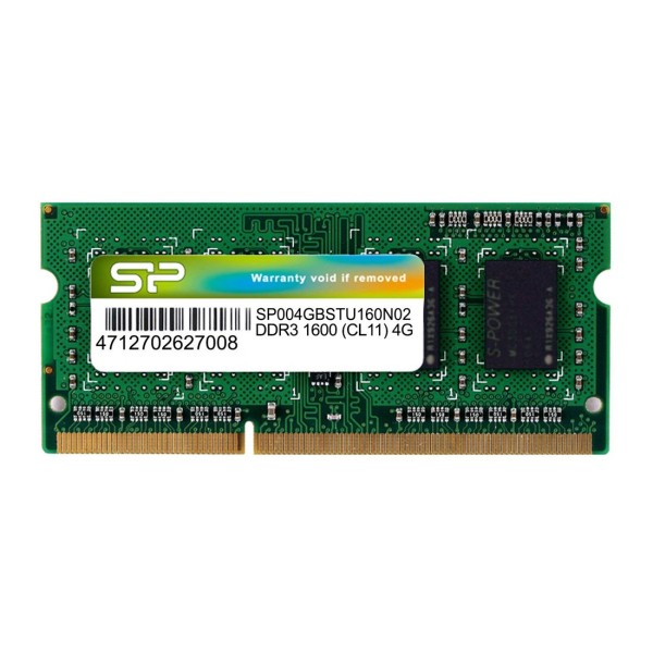 SILICON POWER Μνήμη DDR3 SODimm, 4GB, 1600MHz...