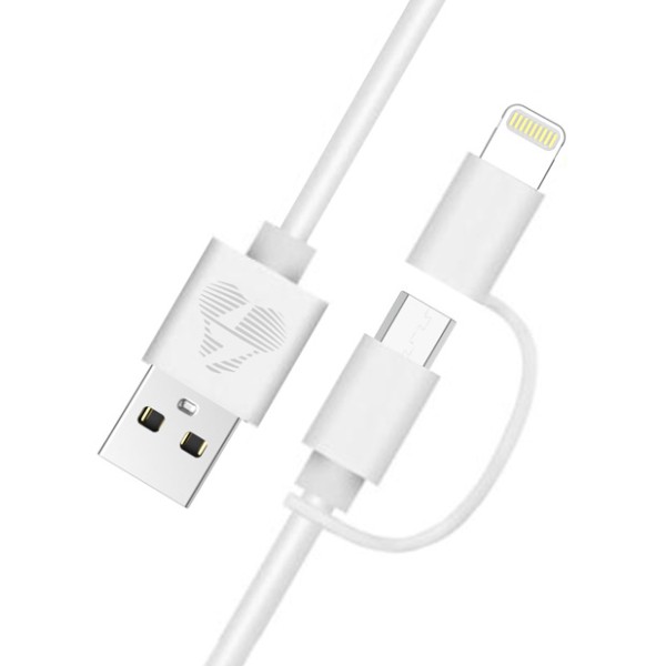 POWERTECH καλώδιο USB σε Micro/Lightning ...