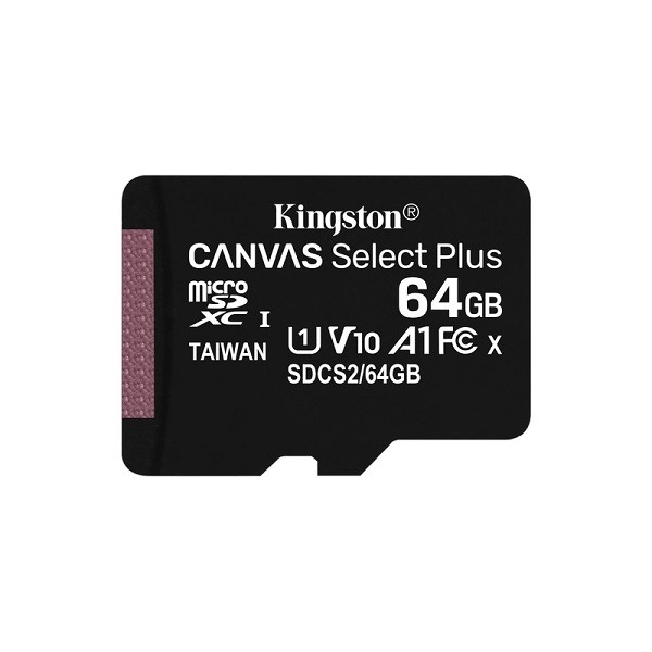 KINGSTON Memory Card MicroSD SDCS2/64GBSP, Class 1...