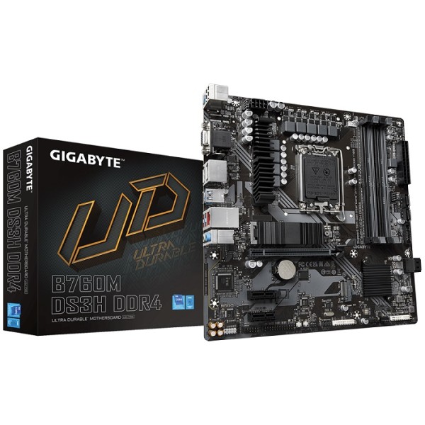 GIGABYTE MOTHERBOARD B760M DS3H DDR4 , 1700, MATX