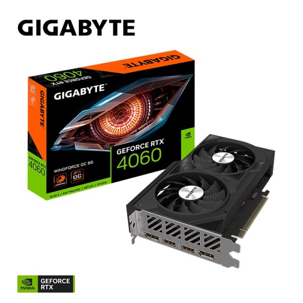 GIGABYTE VGA GV-N4060WF2OC-8GD, 8GB, GDDR6