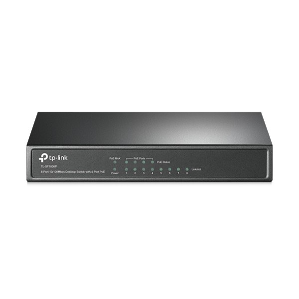 TP-LINK Switch TL-SF1008P, 8 port, 10/100 Mbps, PO...