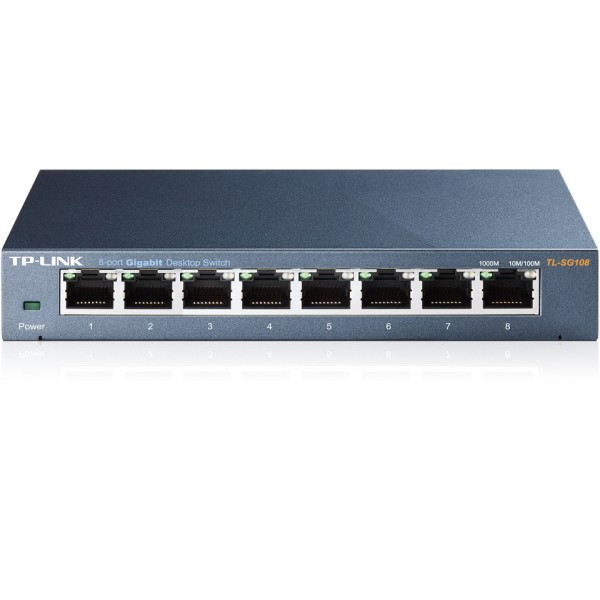 TP-LINK Switch TL-SG108, 8 port, 10/100/1000 Mbps,...