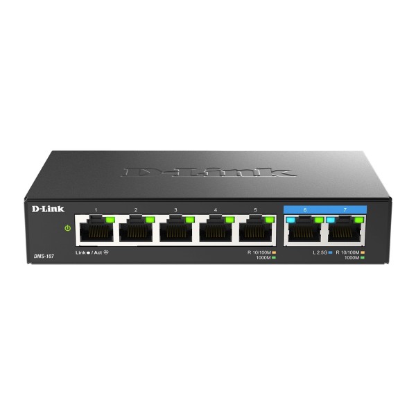 D-LINK DMS-107 7-Port Multi-Gigabit Unmanaged Swit...