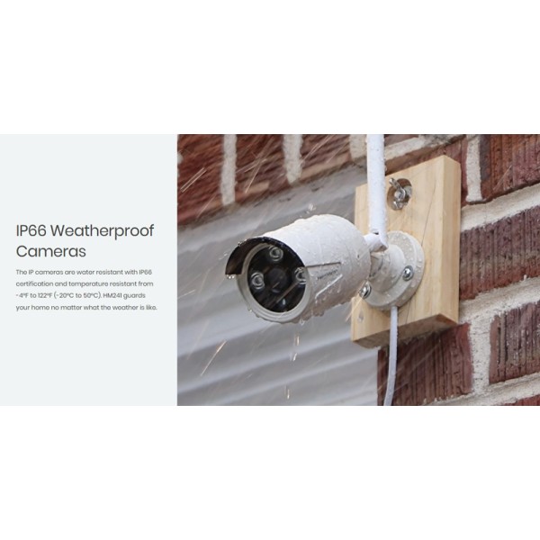 HEIMVISION NVR καταγραφικό με 4 κάμερες HMB41AT, WiFi, IP66, 8 κανάλια
